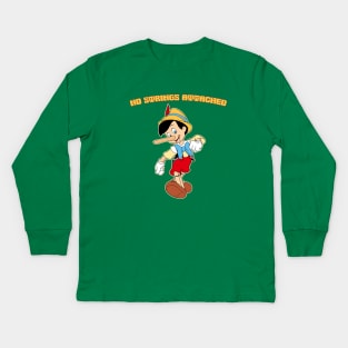 Pinocchio No Strings Attached Kids Long Sleeve T-Shirt